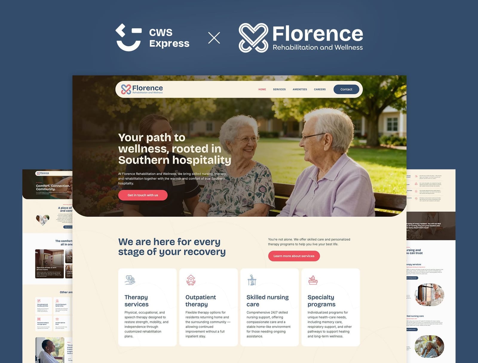 Florence Rehabilitation and Wellness website preview